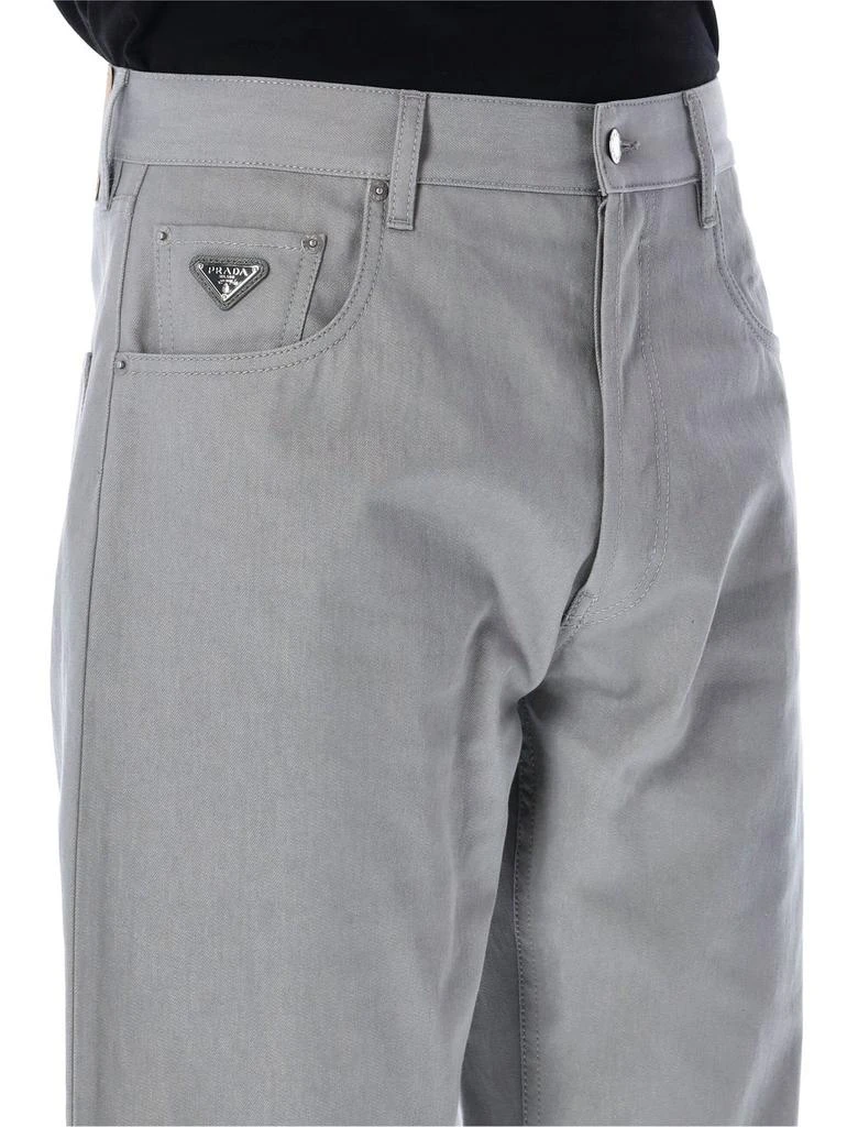 Prada Prada Logo Patch Low-Rise Jeans 3