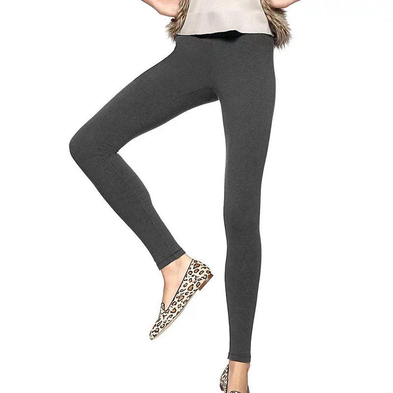 Hue Ultra Leggings With Wide Waistband In Graphite Heather 1