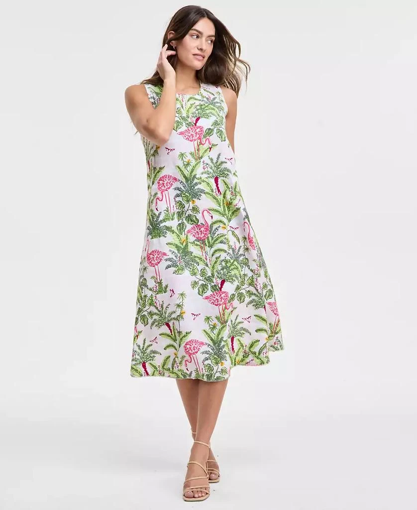 Charter Club Women's Palm Beach 100% Linen Midi Dress, Exclusively at Macy's 1