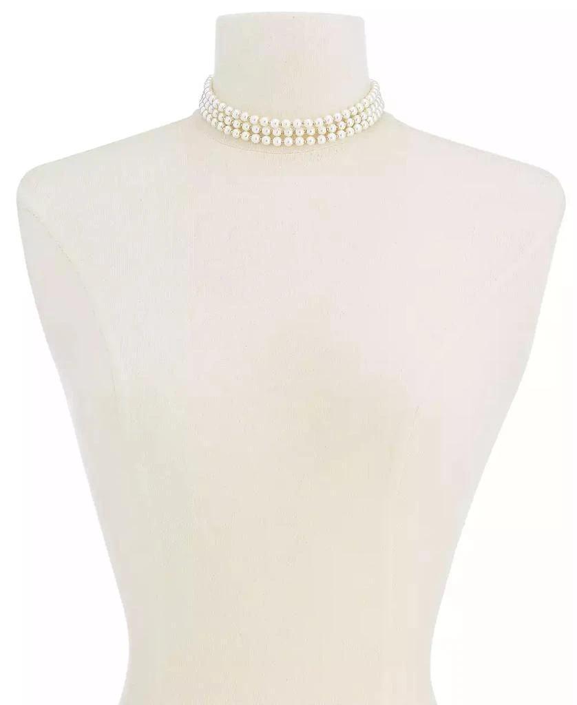 Charter Club Gold-Tone Imitation Pearl Triple-Row Choker Necklace, 16" + 2" extender, Created for Macy's 2