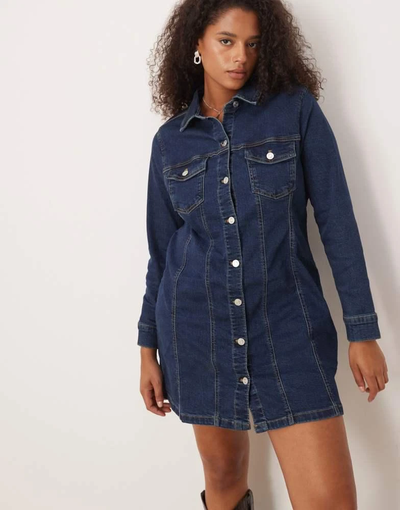 long sleeve fitted tee dress LONG FITTED SHIRT DRESS – WEINSANTO main image 1