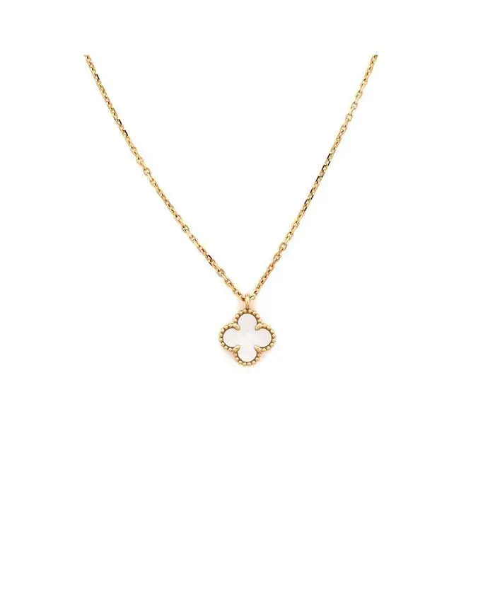 Pre-Owned Van Cleef & Arpels Sweet Alhambra Pendant Necklace 18K Gold and Mother of Pearl, 15.75"