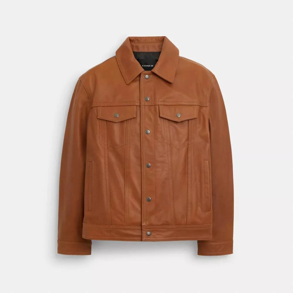 Coach Leather Trucker Jacket 1