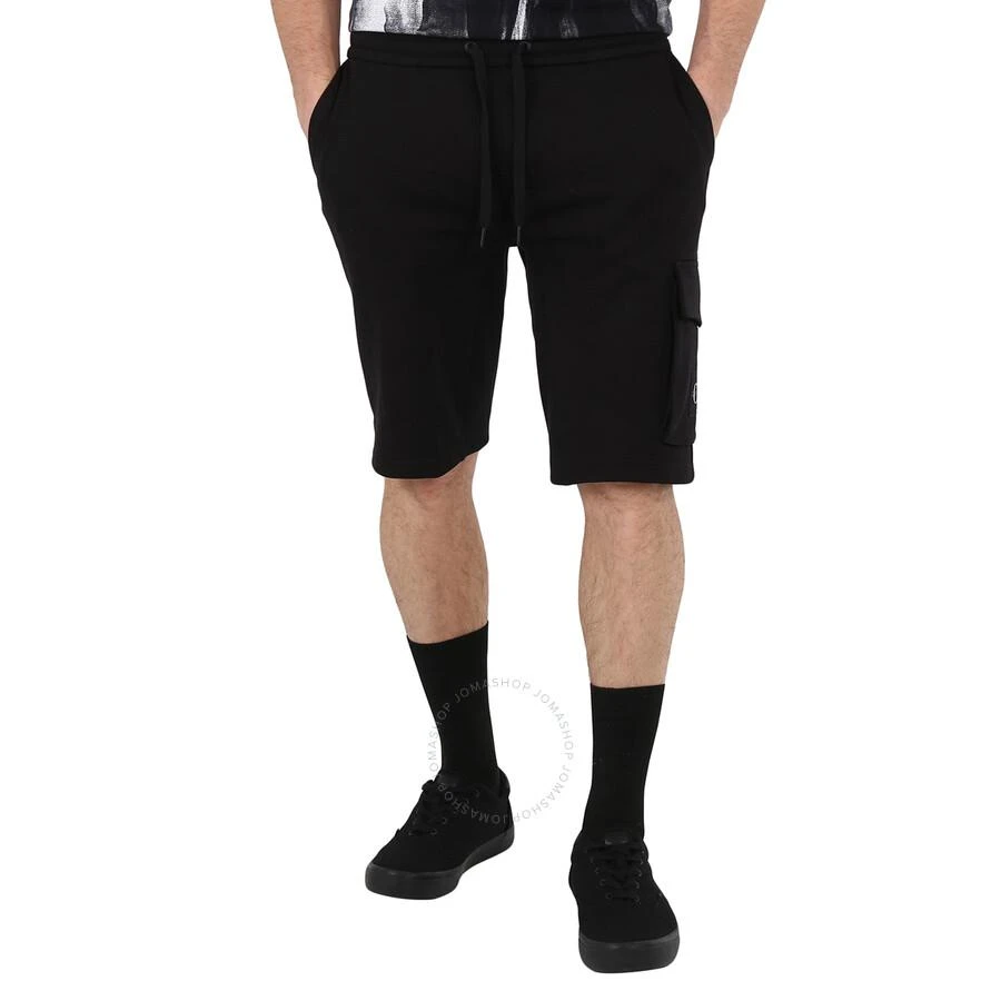 Calvin Klein Men's Black Cotton Terry Monogram Badge Sweat Shorts 1