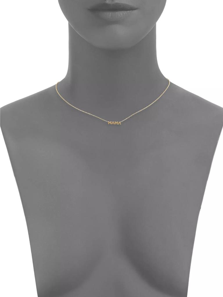 Zoë Chicco Itty Bitty 14K Gold Mama Necklace