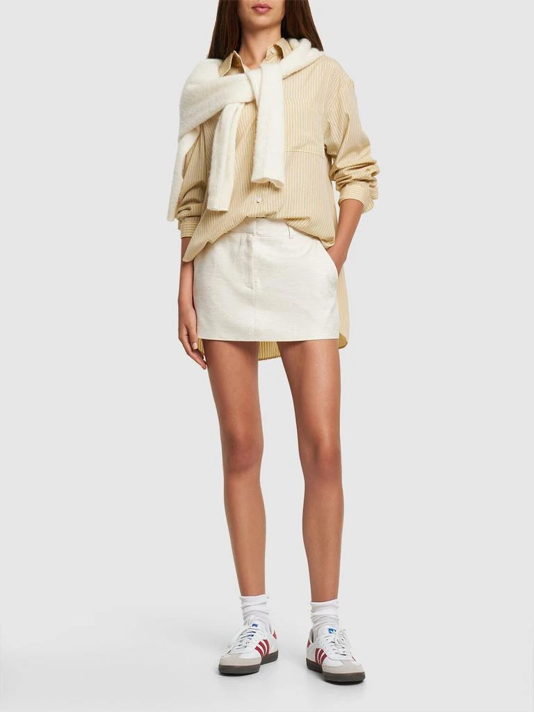 THE FRANKIE SHOP Isle Linen Blend Mini Skirt 1