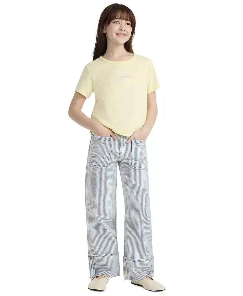 Levi
s Girls
 7-16 Railroad Striped Wide Leg Jeans