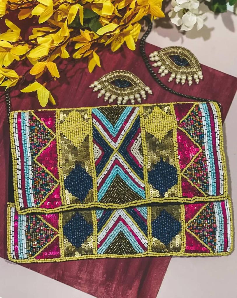 Sol’eart Sol’Eart - Women's Beaded Kaleidoscope Handbag
