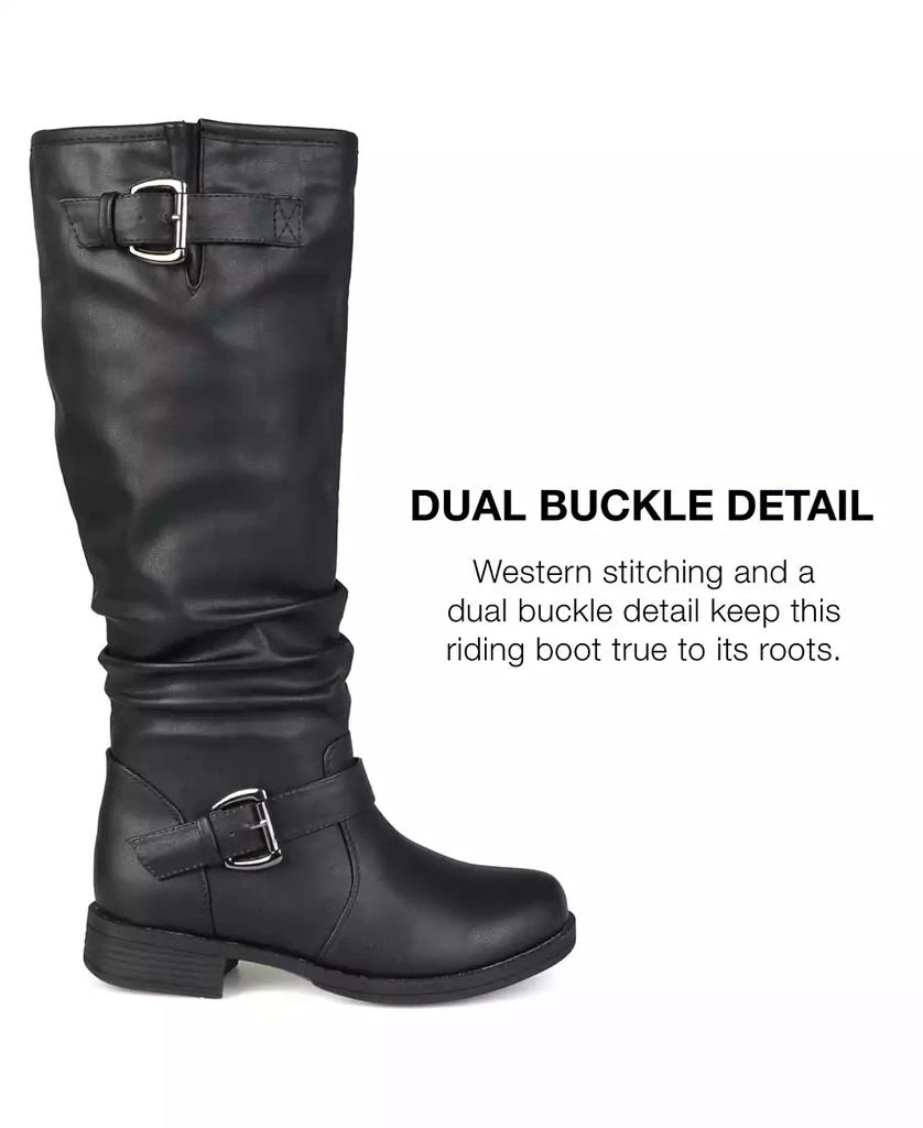 Journee Collection Women's Stormy Extra Wide Calf Knee High Riding Boots 7
