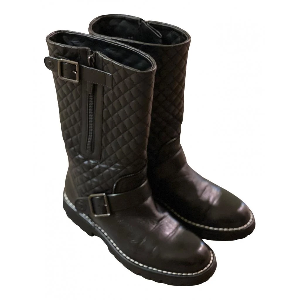 Chanel Chanel Leather biker boots 1