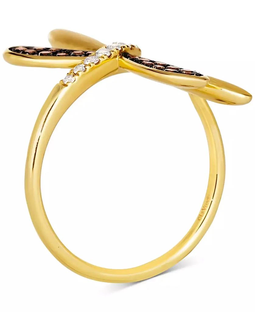 Le Vian Chocolate Diamond & Nude Diamond Dragonfly Ring (1/3 ct. t.w.) in 14k Gold 2