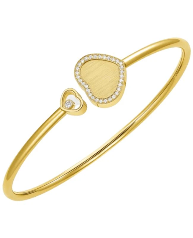 Chopard Chopard Happy Hearts Golden Hearts 18K Yellow Gold and Diamond Bangle Women
s Bracelet 85A107-0920