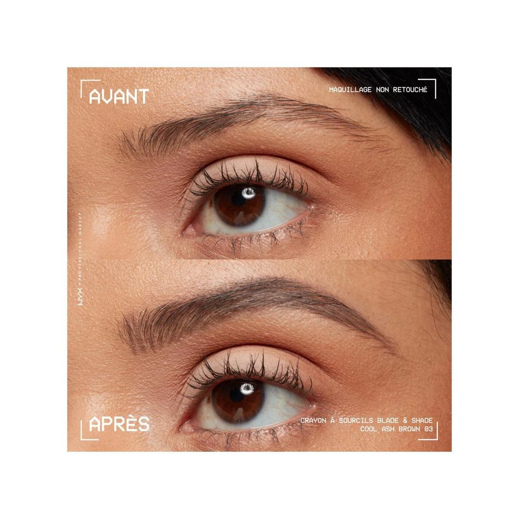 Octopus x Nyx Blade & Shade, Crayon Sourcils Double Embout, Tenue Jusqu'À 16H, Ash Blonde 32