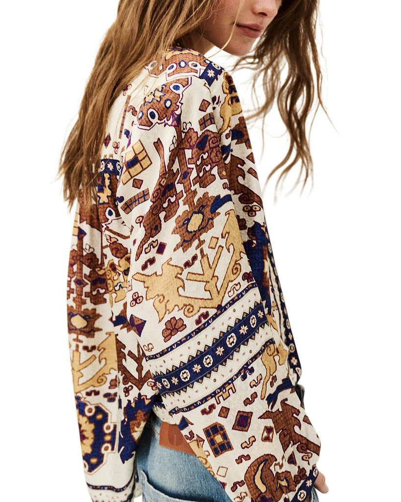 ba&sh Varone Printed Deep V Blouse 4