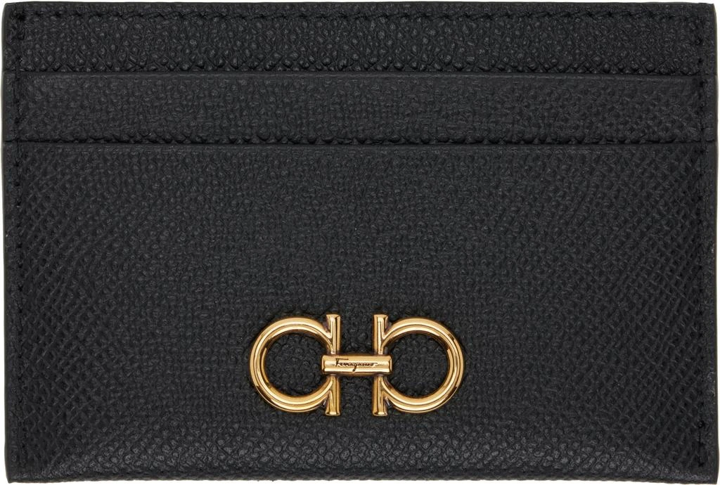 Salvatore Ferragamo Black 
The Gancini Gemini Score
 Card Holder