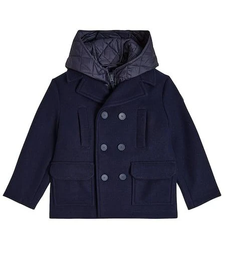 IL GUFO Double-breasted hooded coat 1
