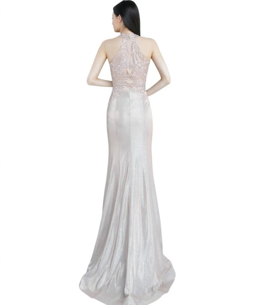 JVN Jvn - Embroidered Key Hole Neckline Prom Dress 3