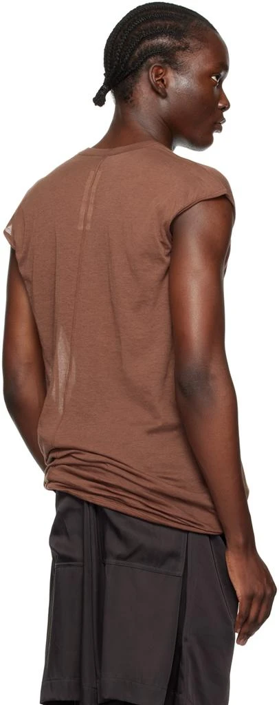 Rick Owens Brown Porterville Deep V SL T-Shirt 3