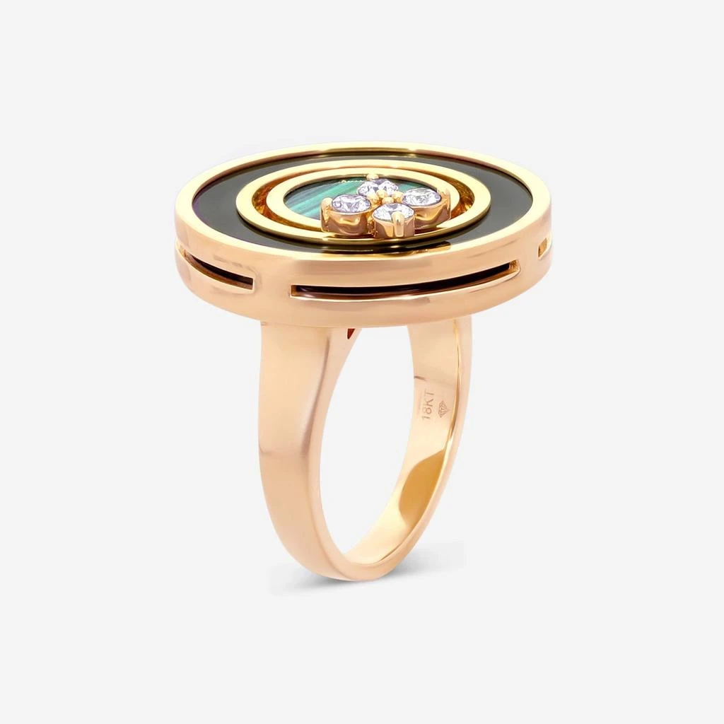Roberto Coin Roberto Coin Love in Verona 18K Rose Gold Diamond, Black Jade 
Malachite Ring Sz. 6.5 8883125AX65X-copy