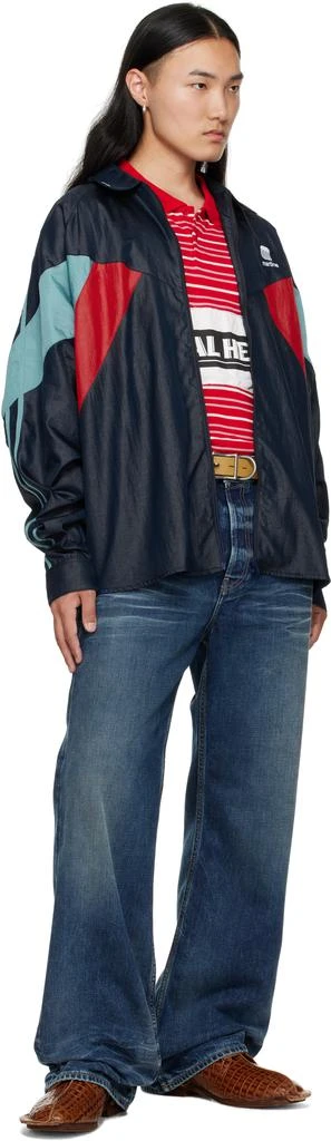 The Ouze Peti Raw Blue Sapphire Scatter Hoop Single Earring 4