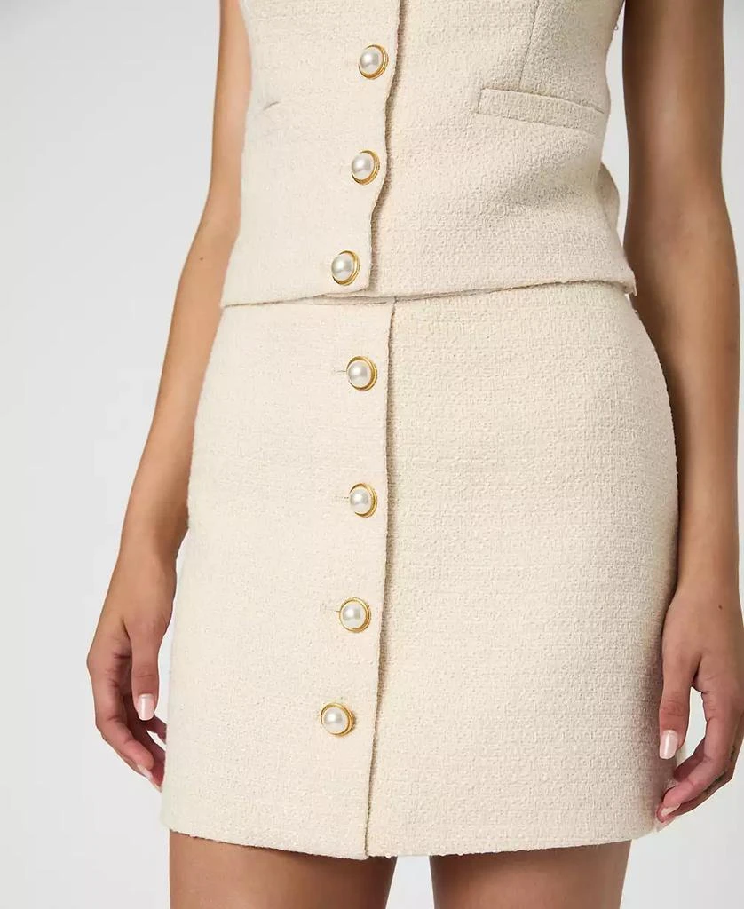 French Connection Women's Structured Button-Front Skirt 4