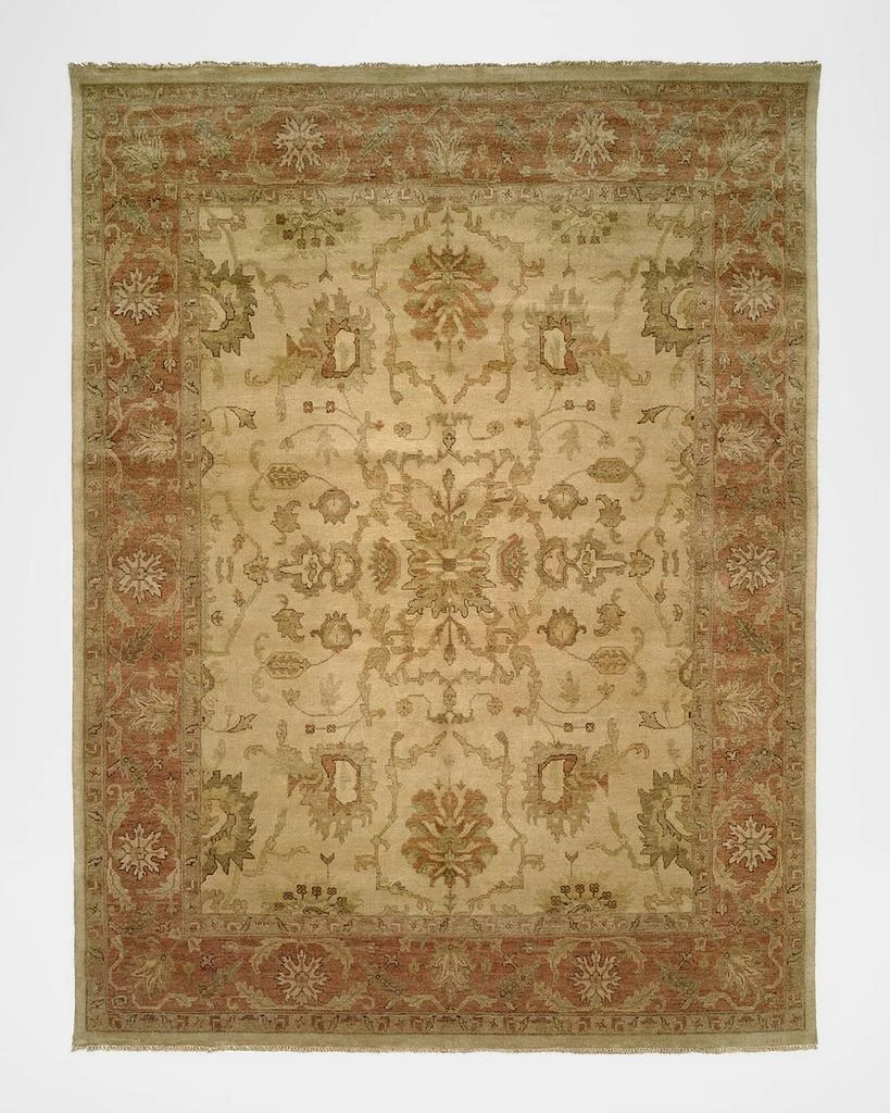 Haven 
Loom Latte Rust Oushak Rug, 3
 x 5
