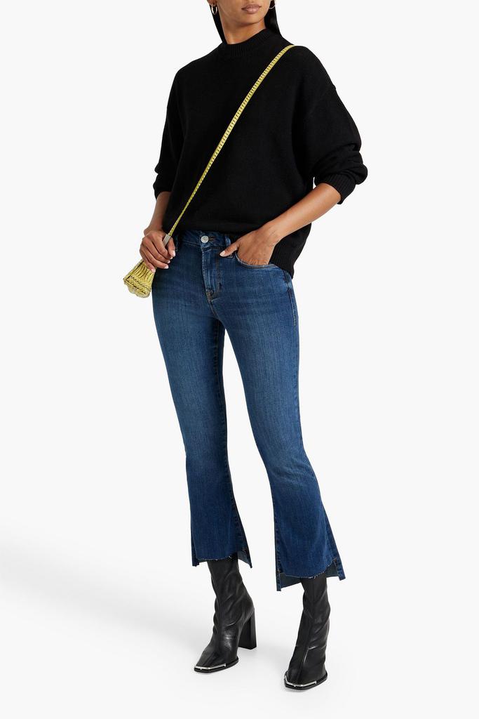 FRAME Distressed high-rise kick-flare jeans