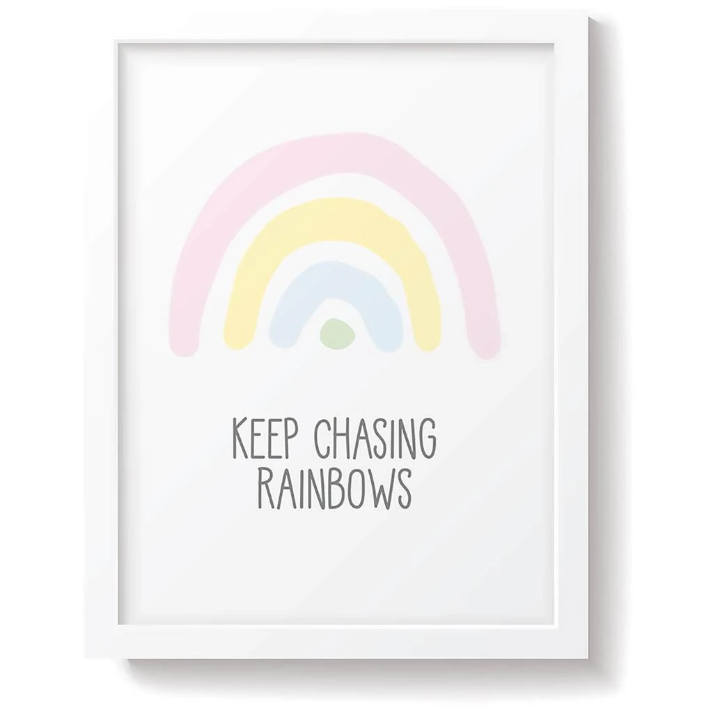 The Hut Snüz Keep Chasing Rainbows Nursery Print - Pastel 1
