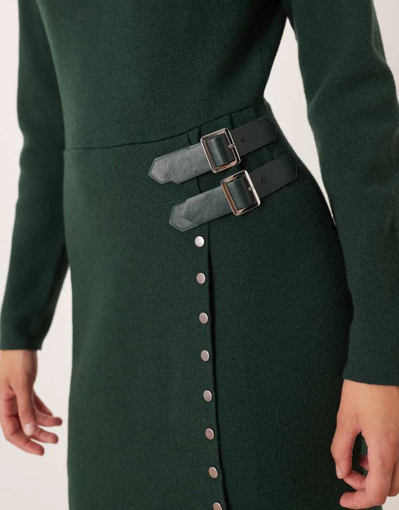 Never Fully Dressed Never Fully Dressed stud knitted midaxi dress in bottle  green - Dresses & Skirts - Free Shipping - BeyondStyle