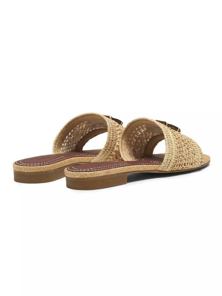 SIMKHAI Delphi Raffia Flat Sandals 3
