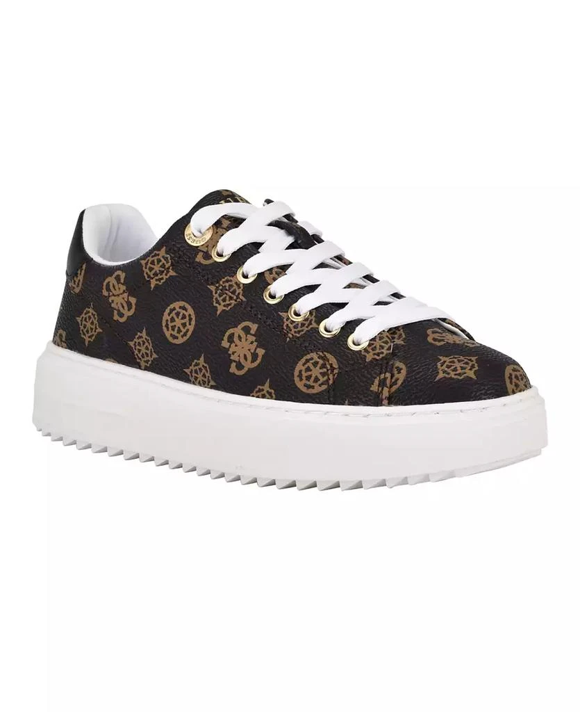 GUESS Women's Denesa Treaded Platform Lace-Up Sneakers 1