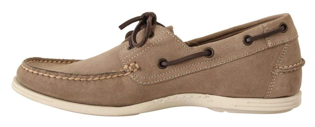 POLLINI POLLINI Beige Suede Low Top Mocassin Loafers 2