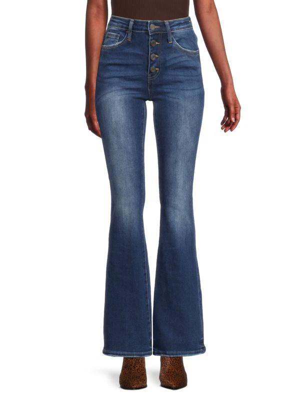 Etienne Marcel Button Fly Flare Leg Jeans 1