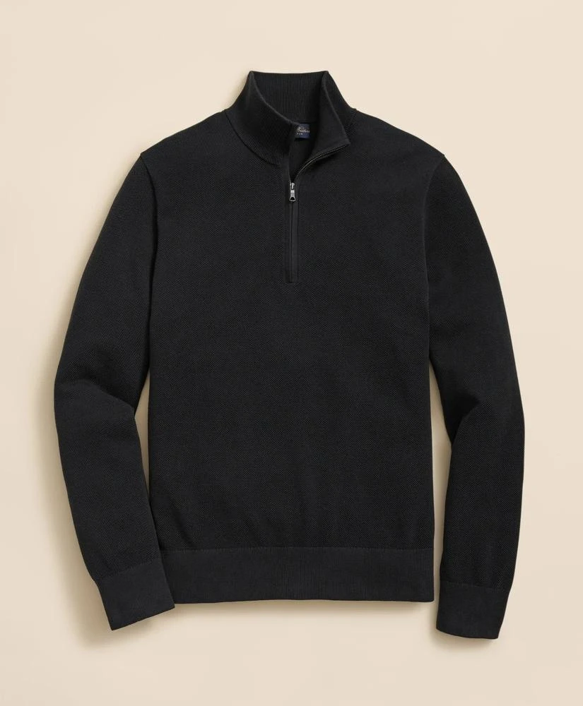 Brooks Brothers Supima® Cotton Pique Quarter-Zip Sweater