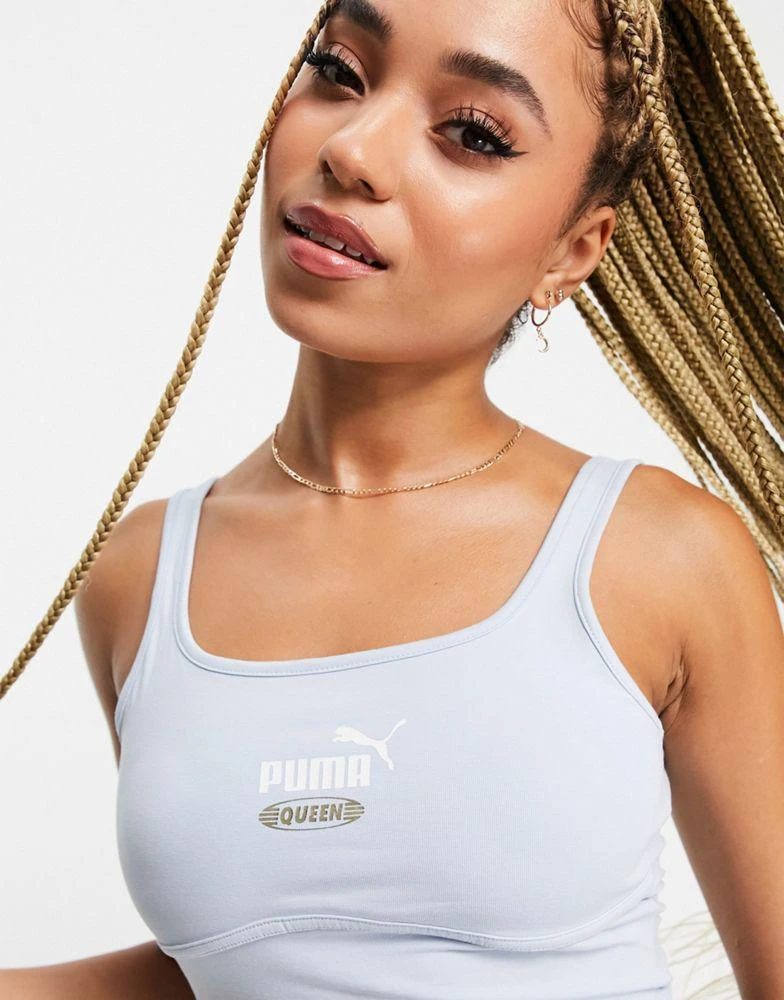 Puma Puma Queen structured bralette in pastel blue 3