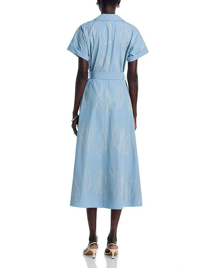 Lafayette 148 New York Embroidered Notch Lapel Midi Dress 4