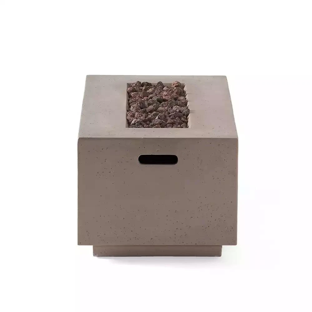 Streamdale Furniture Modern Concrete Fire Pit with 40K BTU for Indoor Warmth and Style 2