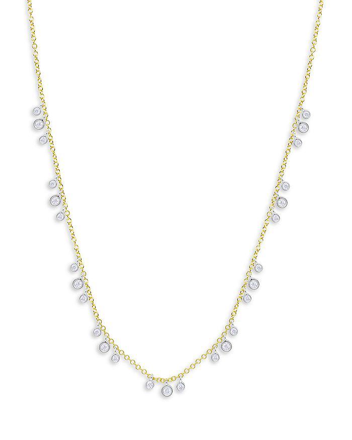 Meira T 14K Yellow Gold Scattered Diamonds Necklace, 18"