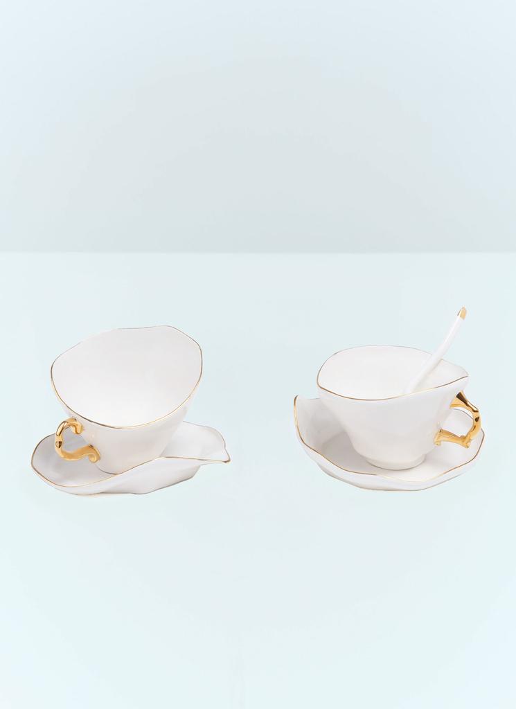 SELETTI Meltdown Teacup, Saucer And Spoon Set