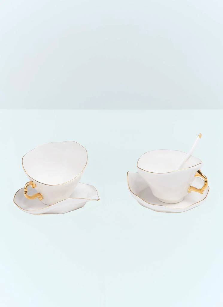 SELETTI Meltdown Teacup, Saucer And Spoon Set 1