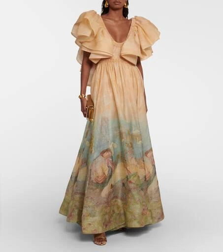Zimmermann Lyrical linen and silk gown 2