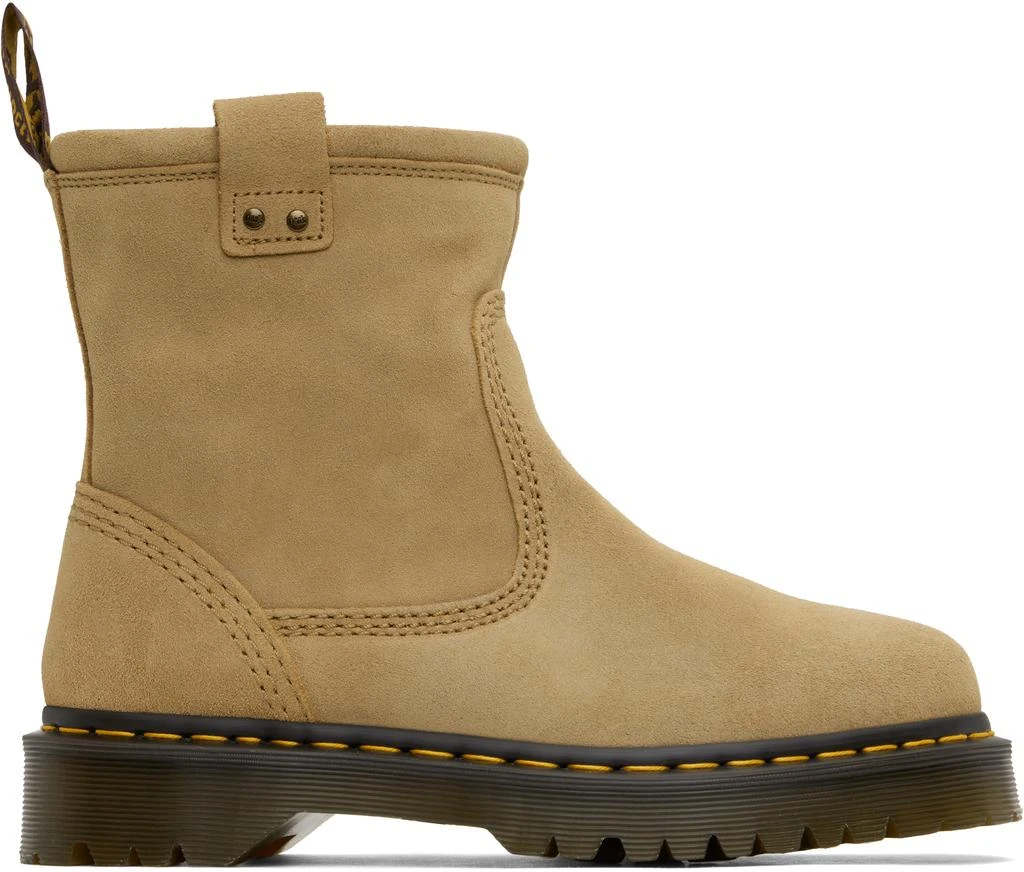 Dr. Martens Tan Anistone Lo Suede Biker Boots 1