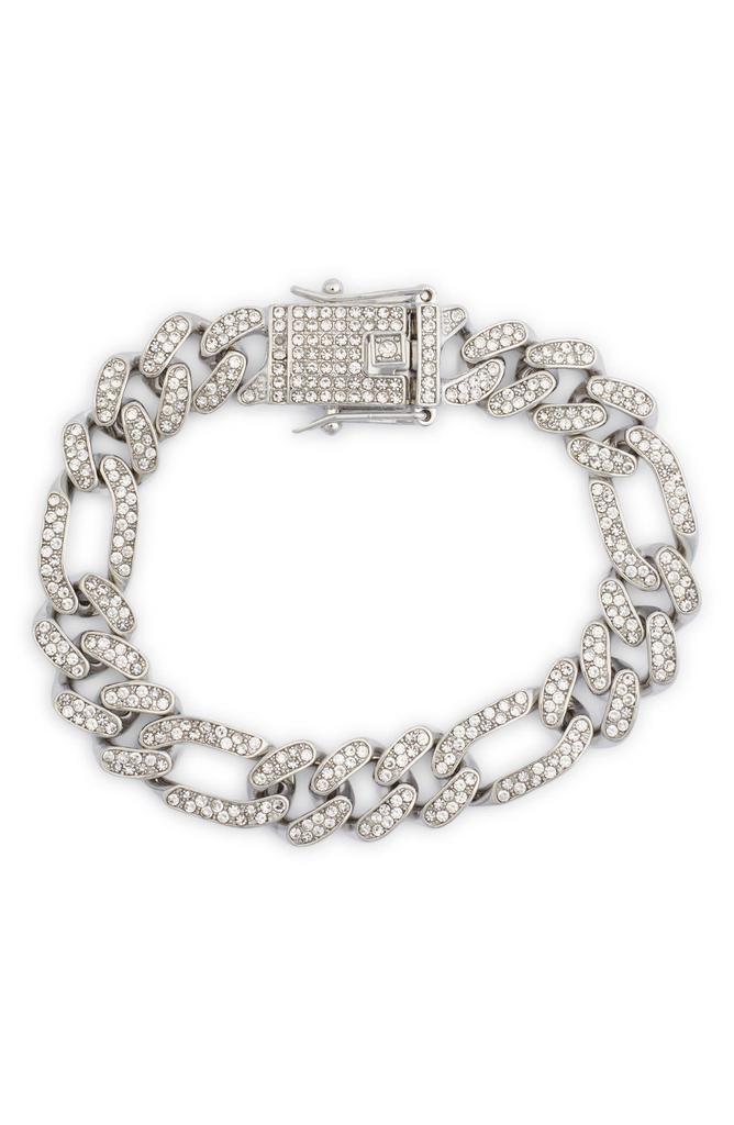 AMERICAN EXCHANGE Crystal Figaro Chain Bracelet