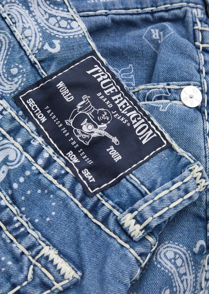 True Religion Bobby bandana-print straight-leg jeans  5