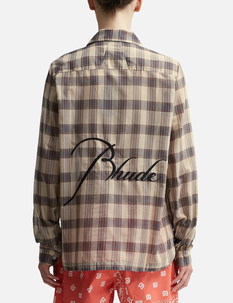 Rhude Sheer Plaid Button Down 4