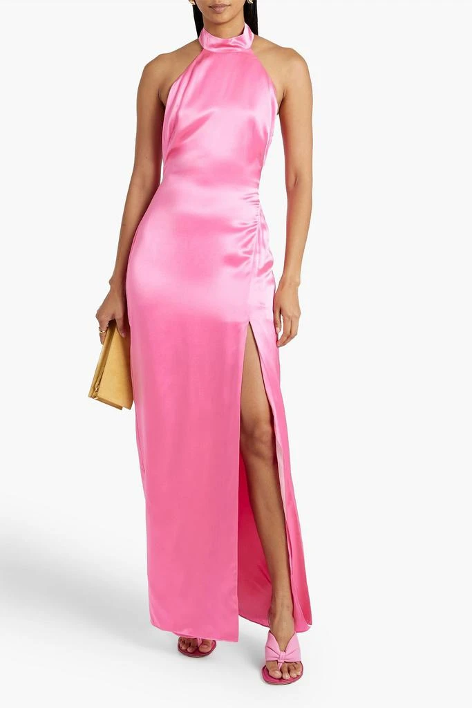 NICHOLAS Ramina silk-satin halterneck gown 2