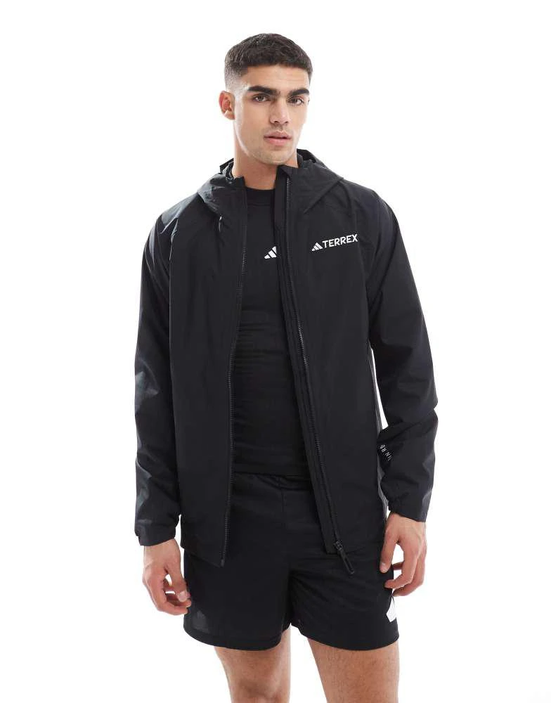 Adidas adidas Terrex outdoors waterproof jacket in black 1