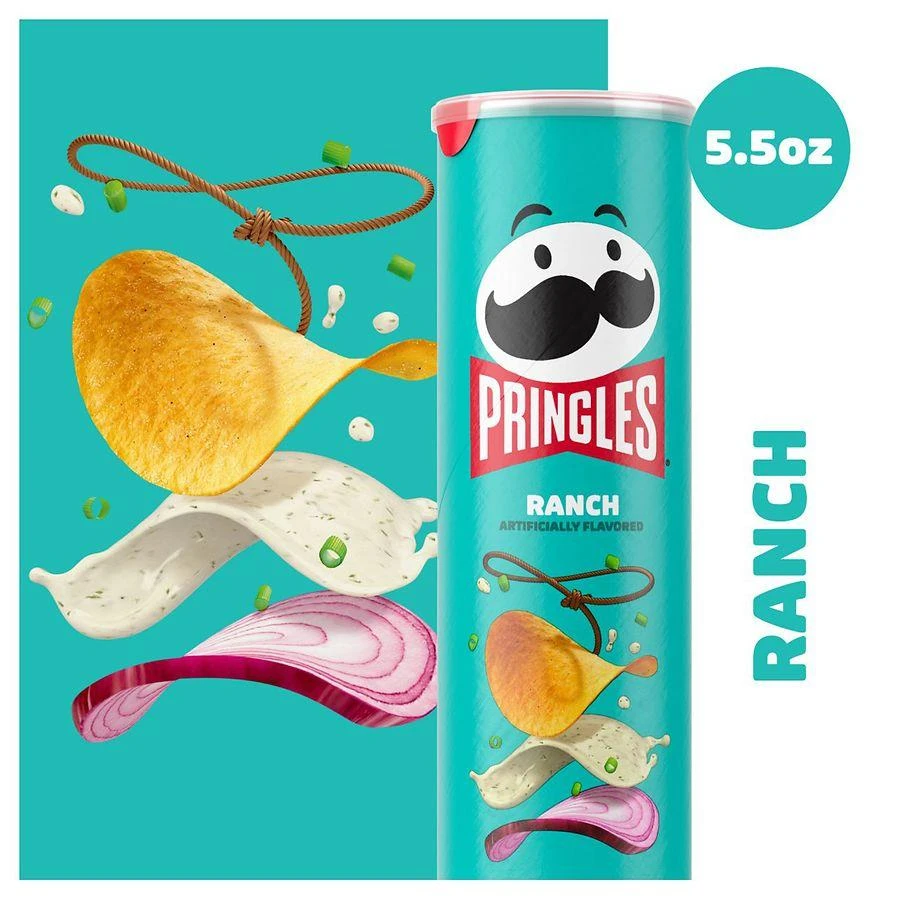 Pringles Potato Crisps Chips Ranch 3