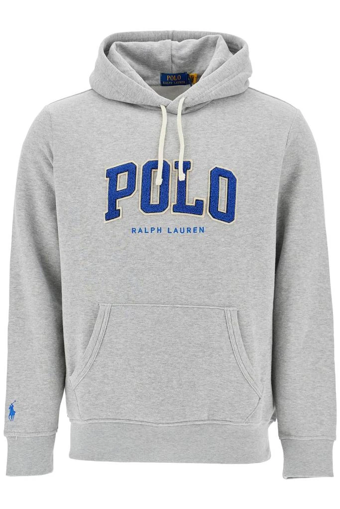 Ralph Lauren men's gray cotton zip hoodie with polo logo 1