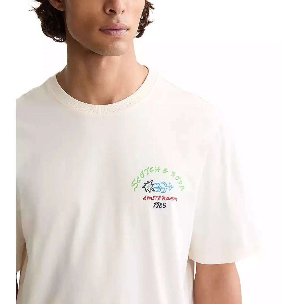 Scotch & Soda Men's Short Sleeve Double Graphic Crewneck T-Shirt 7